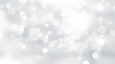 Beyaz bulanık arkaplan. Bokeh Noel 'i güzel, parlak Noel ışıklarını bulanıklaştırdı