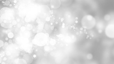 Beyaz bulanık arkaplan. Bokeh Noel 'i güzel, parlak Noel ışıklarını bulanıklaştırdı