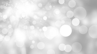 Beyaz bulanık arkaplan. Bokeh Noel 'i güzel, parlak Noel ışıklarını bulanıklaştırdı