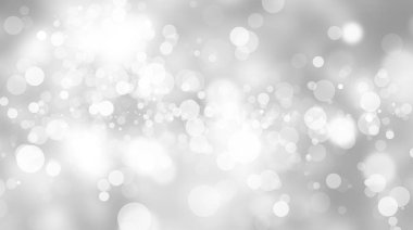 Beyaz bulanık arkaplan. Bokeh Noel 'i güzel, parlak Noel ışıklarını bulanıklaştırdı