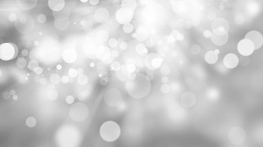 Beyaz bulanık arkaplan. Bokeh Noel 'i güzel, parlak Noel ışıklarını bulanıklaştırdı