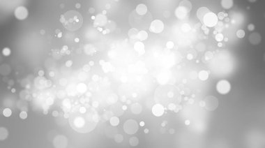 Beyaz bulanık arkaplan. Bokeh Noel 'i güzel, parlak Noel ışıklarını bulanıklaştırdı