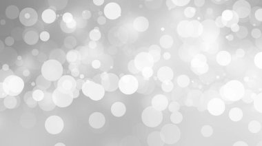 Beyaz bulanık arkaplan. Bokeh Noel 'i güzel, parlak Noel ışıklarını bulanıklaştırdı