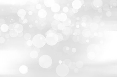 Beyaz bulanık arkaplan. Bokeh Noel 'i güzel, parlak Noel ışıklarını bulanıklaştırdı