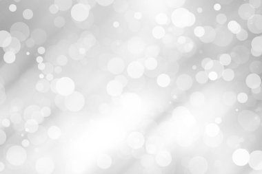 Beyaz bulanık arkaplan. Bokeh Noel 'i güzel, parlak Noel ışıklarını bulanıklaştırdı