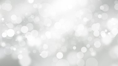 Beyaz bulanık arkaplan. Bokeh Noel 'i güzel, parlak Noel ışıklarını bulanıklaştırdı