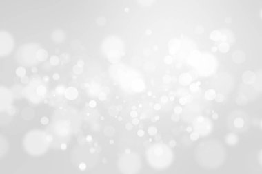 Beyaz bulanık arkaplan. Bokeh Noel 'i güzel, parlak Noel ışıklarını bulanıklaştırdı