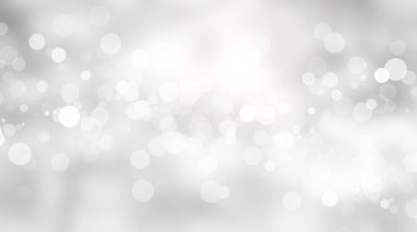 Beyaz bulanık arkaplan. Bokeh Noel 'i güzel, parlak Noel ışıklarını bulanıklaştırdı