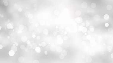 Beyaz bulanık arkaplan. Bokeh Noel 'i güzel, parlak Noel ışıklarını bulanıklaştırdı