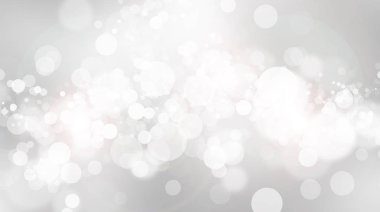 Beyaz bulanık arkaplan. Bokeh Noel 'i güzel, parlak Noel ışıklarını bulanıklaştırdı