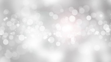 Beyaz bulanık arkaplan. Bokeh Noel 'i güzel, parlak Noel ışıklarını bulanıklaştırdı