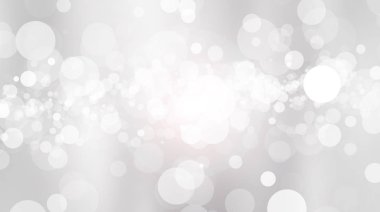 Beyaz bulanık arkaplan. Bokeh Noel 'i güzel, parlak Noel ışıklarını bulanıklaştırdı
