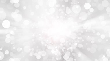 Beyaz bulanık arkaplan. Bokeh Noel 'i güzel, parlak Noel ışıklarını bulanıklaştırdı