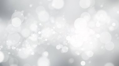 Beyaz bulanık arkaplan. Bokeh Noel 'i güzel, parlak Noel ışıklarını bulanıklaştırdı