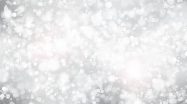 Beyaz bulanık arkaplan. Bokeh Noel 'i güzel, parlak Noel ışıklarını bulanıklaştırdı