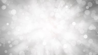 Beyaz bulanık arkaplan. Bokeh Noel 'i güzel, parlak Noel ışıklarını bulanıklaştırdı