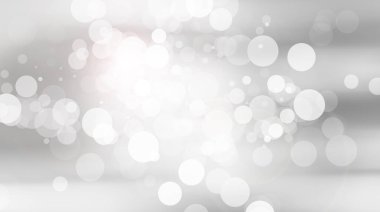 Beyaz bulanık arkaplan. Bokeh Noel 'i güzel, parlak Noel ışıklarını bulanıklaştırdı