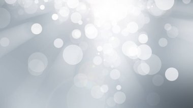 Beyaz bulanık arkaplan. Bokeh Noel 'i güzel, parlak Noel ışıklarını bulanıklaştırdı