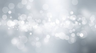 Beyaz bulanık arkaplan. Bokeh Noel 'i güzel, parlak Noel ışıklarını bulanıklaştırdı