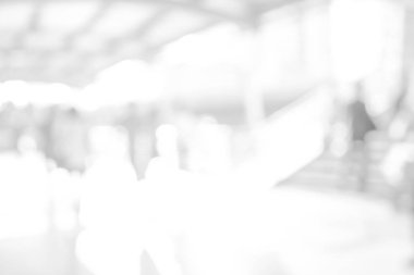 abstract blur background of shopping mall and people in the city