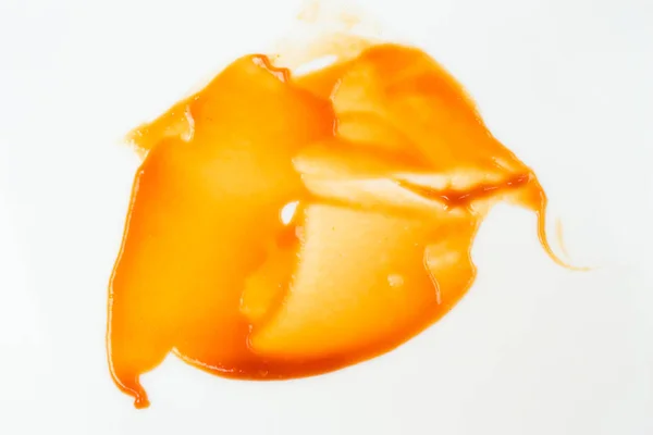 Tomatensauce Isoliert Auf Weißem Hintergrund Roter Ketchup Spritzt Vereinzelt Auf — Stockfoto