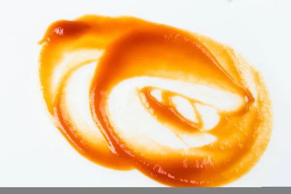 Tomatensauce Isoliert Auf Weißem Hintergrund Roter Ketchup Spritzt Vereinzelt Auf — Stockfoto