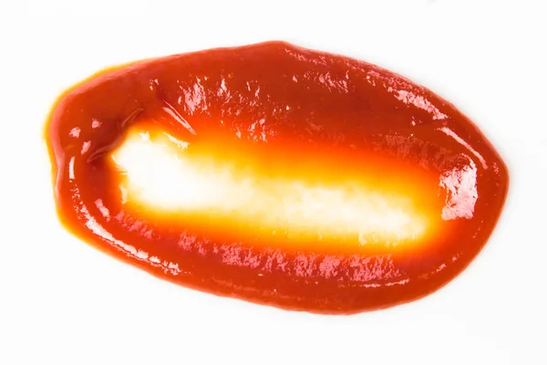 Salsa Tomate Aislada Sobre Fondo Blanco Salpicaduras Ketchup Rojo Aisladas — Foto de Stock