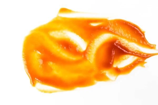 Tomatensauce Isoliert Auf Weißem Hintergrund Roter Ketchup Spritzt Vereinzelt Auf — Stockfoto