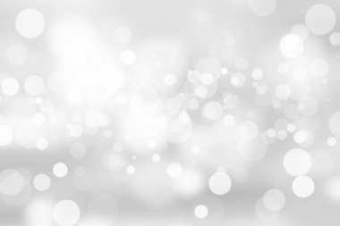 Beyaz bulanık arkaplan. Bokeh Noel 'i güzel, parlak Noel ışıklarını bulanıklaştırdı