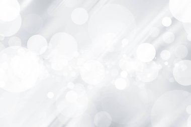Beyaz bulanık arkaplan. Bokeh Noel 'i güzel, parlak Noel ışıklarını bulanıklaştırdı