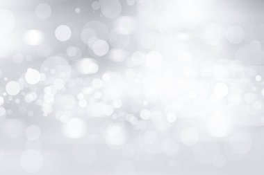 Beyaz bulanık arkaplan. Bokeh Noel 'i güzel, parlak Noel ışıklarını bulanıklaştırdı