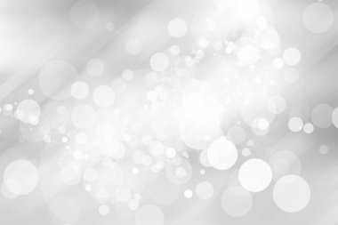 Beyaz bulanık arkaplan. Bokeh Noel 'i güzel, parlak Noel ışıklarını bulanıklaştırdı