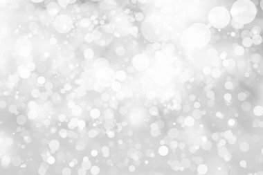 Beyaz bulanık arkaplan. Bokeh Noel 'i güzel, parlak Noel ışıklarını bulanıklaştırdı