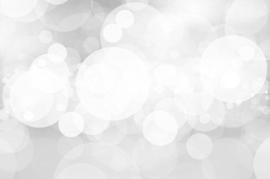 Beyaz bulanık arkaplan. Bokeh Noel 'i güzel, parlak Noel ışıklarını bulanıklaştırdı