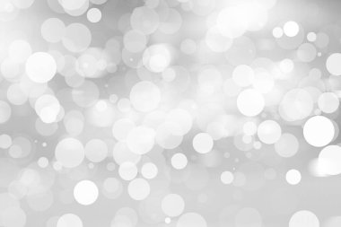 Beyaz bulanık arkaplan. Bokeh Noel 'i güzel, parlak Noel ışıklarını bulanıklaştırdı