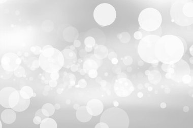 Beyaz bulanık arkaplan. Bokeh Noel 'i güzel, parlak Noel ışıklarını bulanıklaştırdı