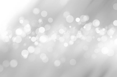 Beyaz bulanık arkaplan. Bokeh Noel 'i güzel, parlak Noel ışıklarını bulanıklaştırdı