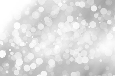 Beyaz bulanık arkaplan. Bokeh Noel 'i güzel, parlak Noel ışıklarını bulanıklaştırdı