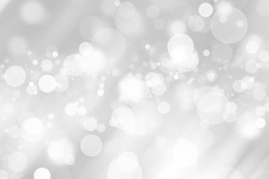 Beyaz bulanık arkaplan. Bokeh Noel 'i güzel, parlak Noel ışıklarını bulanıklaştırdı