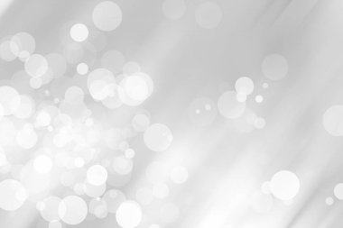 Beyaz bulanık arkaplan. Bokeh Noel 'i güzel, parlak Noel ışıklarını bulanıklaştırdı