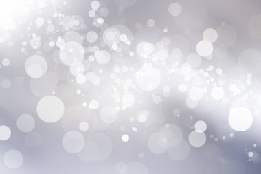 Beyaz bulanık arkaplan. Bokeh Noel 'i güzel, parlak Noel ışıklarını bulanıklaştırdı