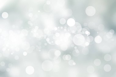 Beyaz bulanık arkaplan. Bokeh Noel 'i güzel, parlak Noel ışıklarını bulanıklaştırdı