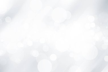 Beyaz bulanık arkaplan. Bokeh Noel 'i güzel, parlak Noel ışıklarını bulanıklaştırdı