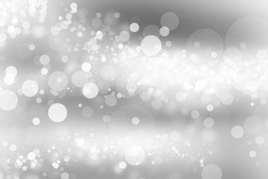 Beyaz bulanık arkaplan. Bokeh Noel 'i güzel, parlak Noel ışıklarını bulanıklaştırdı