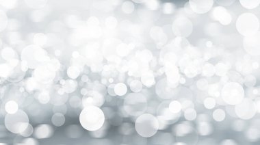 Beyaz bulanık arkaplan. Bokeh Noel 'i güzel, parlak Noel ışıklarını bulanıklaştırdı