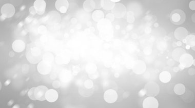 Beyaz bulanık arkaplan. Bokeh Noel 'i güzel, parlak Noel ışıklarını bulanıklaştırdı