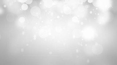 Beyaz bulanık arkaplan. Bokeh Noel 'i güzel, parlak Noel ışıklarını bulanıklaştırdı