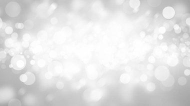 Beyaz bulanık arkaplan. Bokeh Noel 'i güzel, parlak Noel ışıklarını bulanıklaştırdı