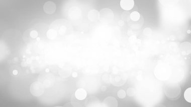 Beyaz bulanık arkaplan. Bokeh Noel 'i güzel, parlak Noel ışıklarını bulanıklaştırdı