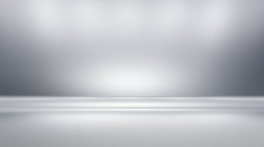 yumuşak gri studio Oda arka plan, gri zemin zemin ile spot 